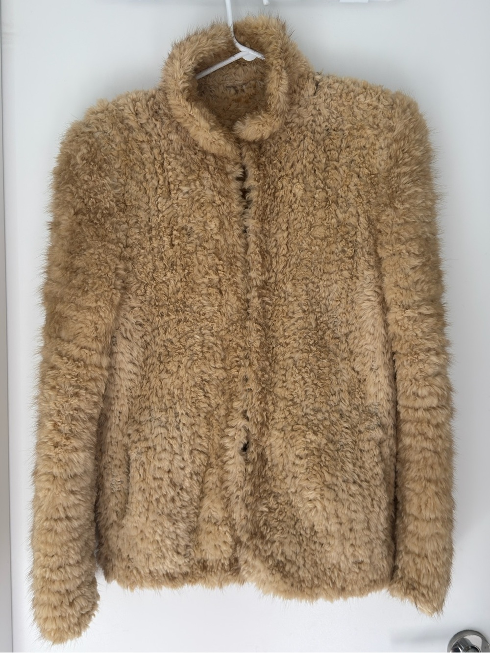 Vintage Paula Lishman Knitted Sheared Canadian Muskrat Jacket Medium